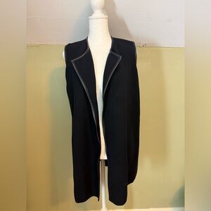 J. McLaughlin 100% Merino Wool Long Open Vest